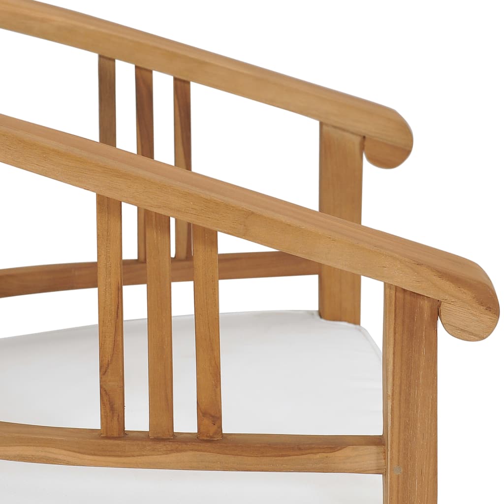 Gartenstühle mit Kissen 2 Stk. Teak Massivholz