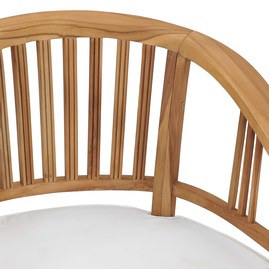 Gartenstühle mit Kissen 2 Stk. Teak Massivholz