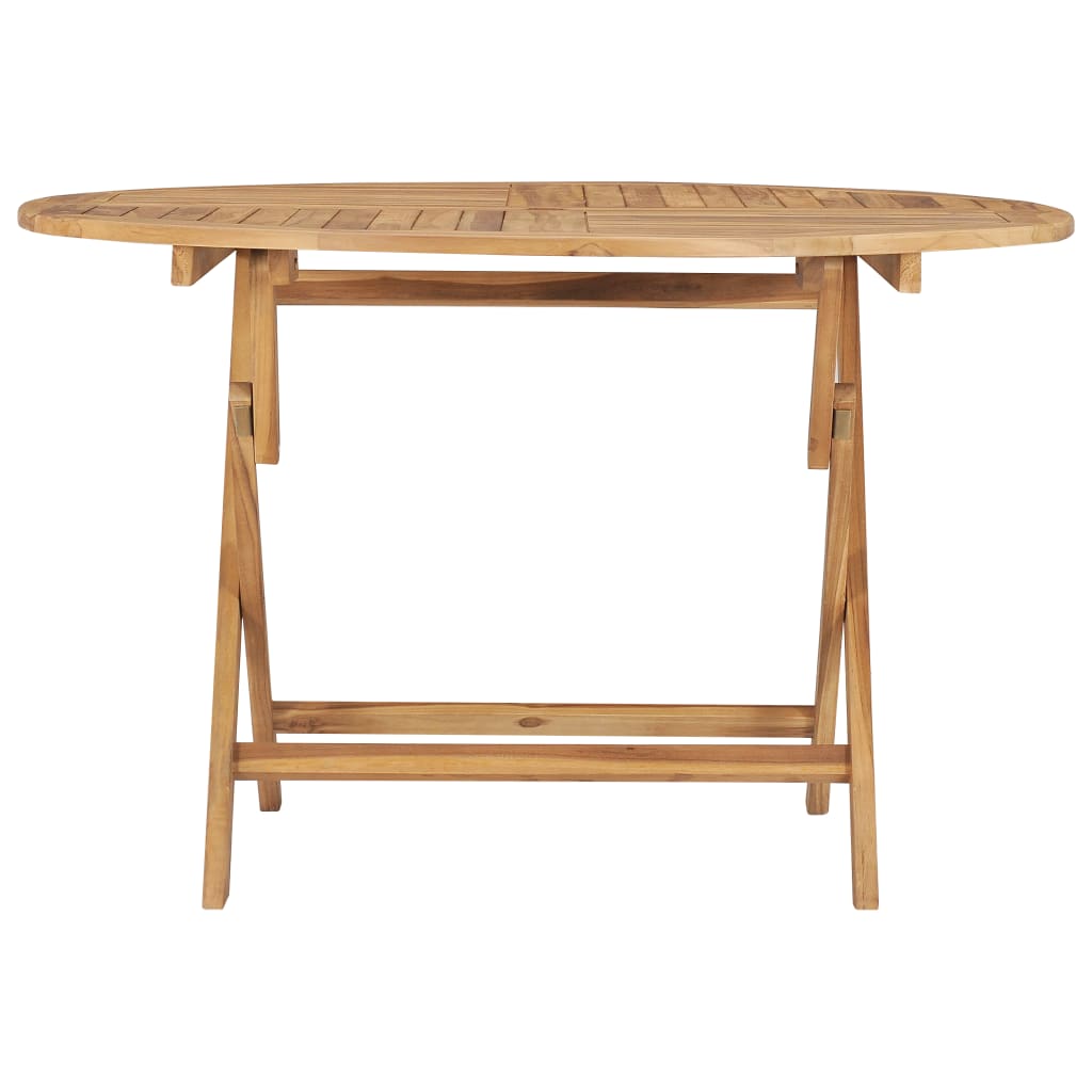 Gartentisch Klappbar Ø 120 cm Massivholz Teak