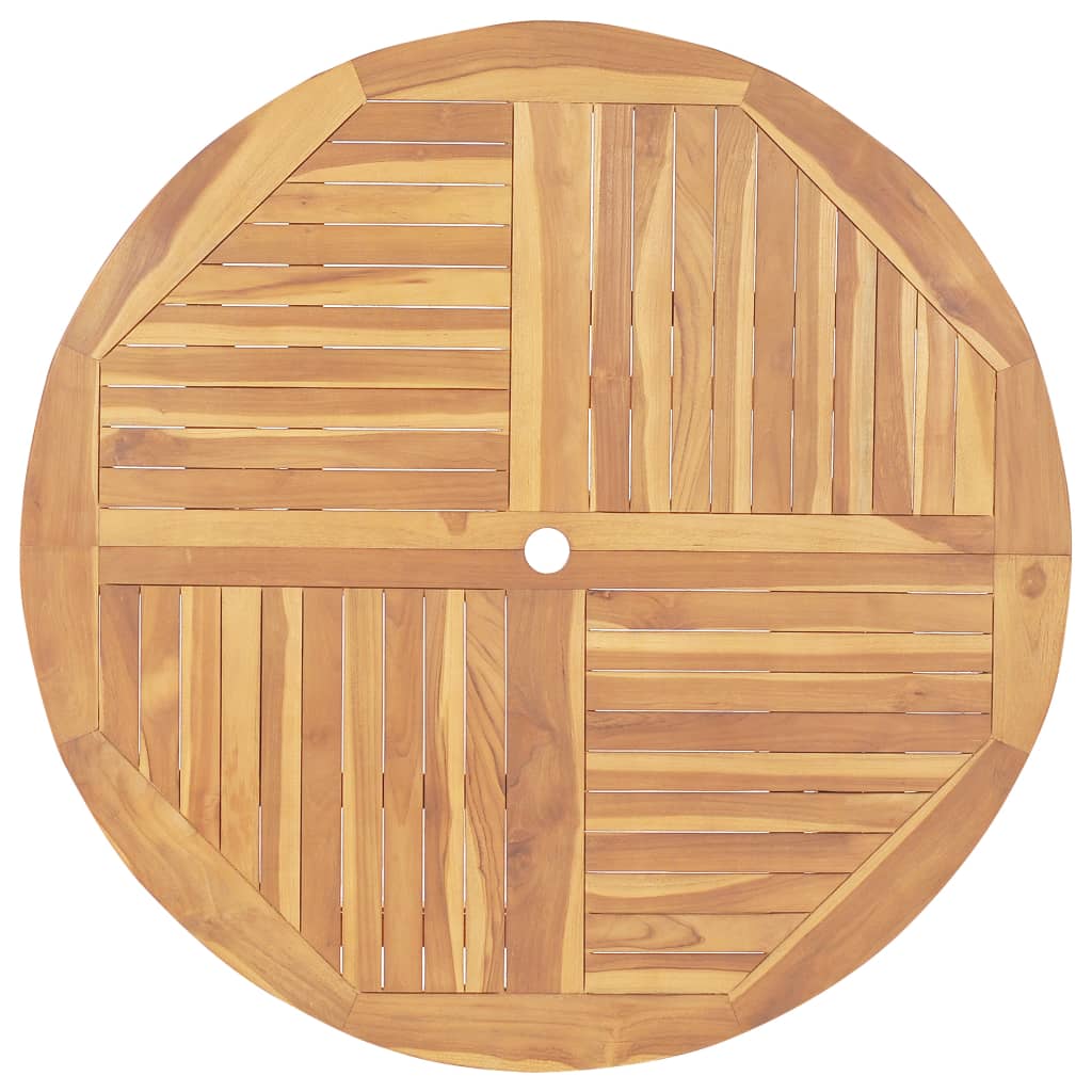 Gartentisch Klappbar Ø 120 cm Massivholz Teak