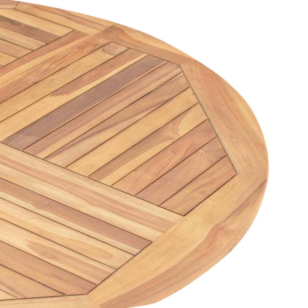 Gartentisch Klappbar Ø 120 cm Massivholz Teak