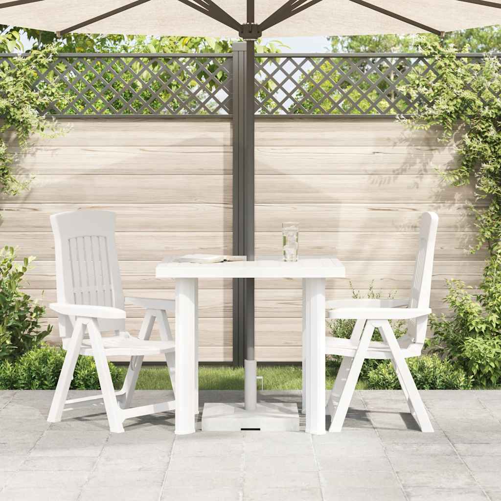 Gartentisch Weiß 80x75x72 cm Kunststoff