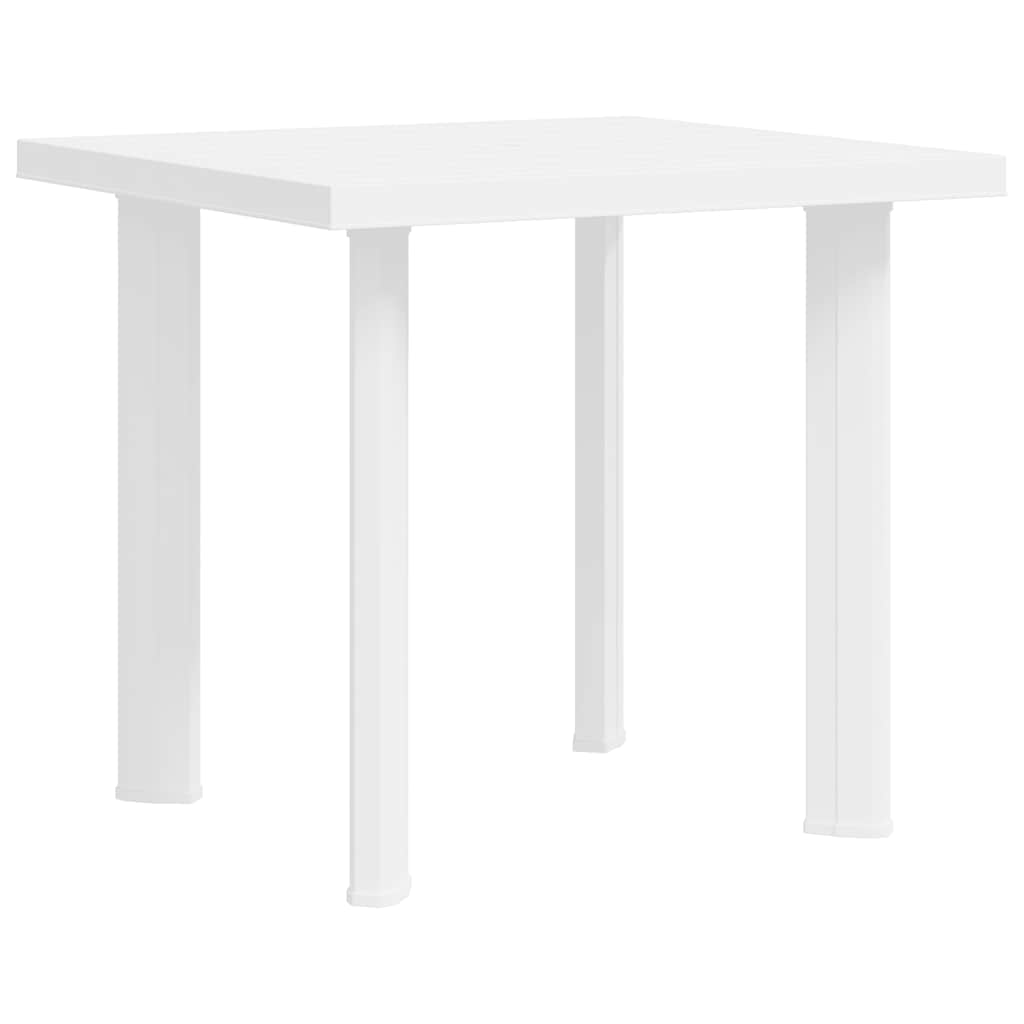 Gartentisch Weiß 80x75x72 cm Kunststoff