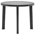 Gartentisch Anthrazit 89 cm Kunststoff