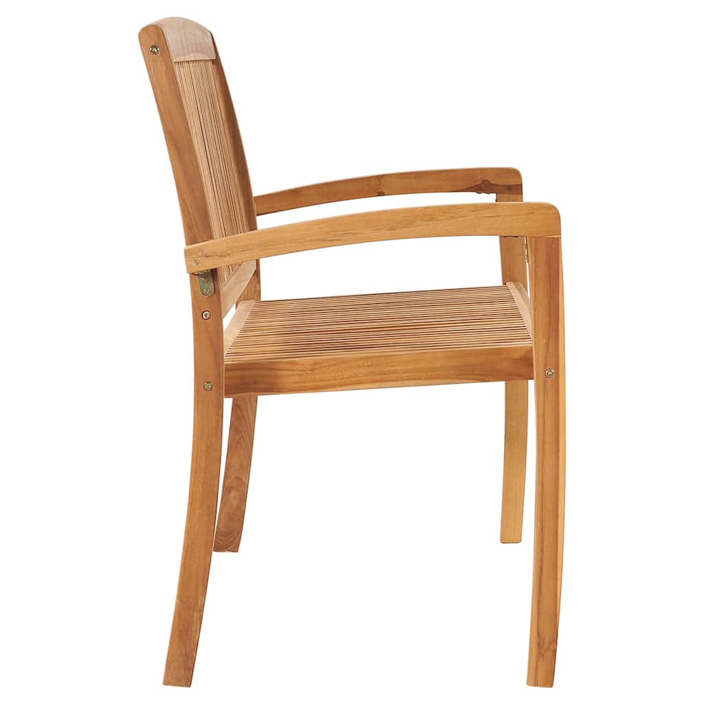 Gartenbank 2-Sitzer Stapelbar 120 cm Massivholz Teak