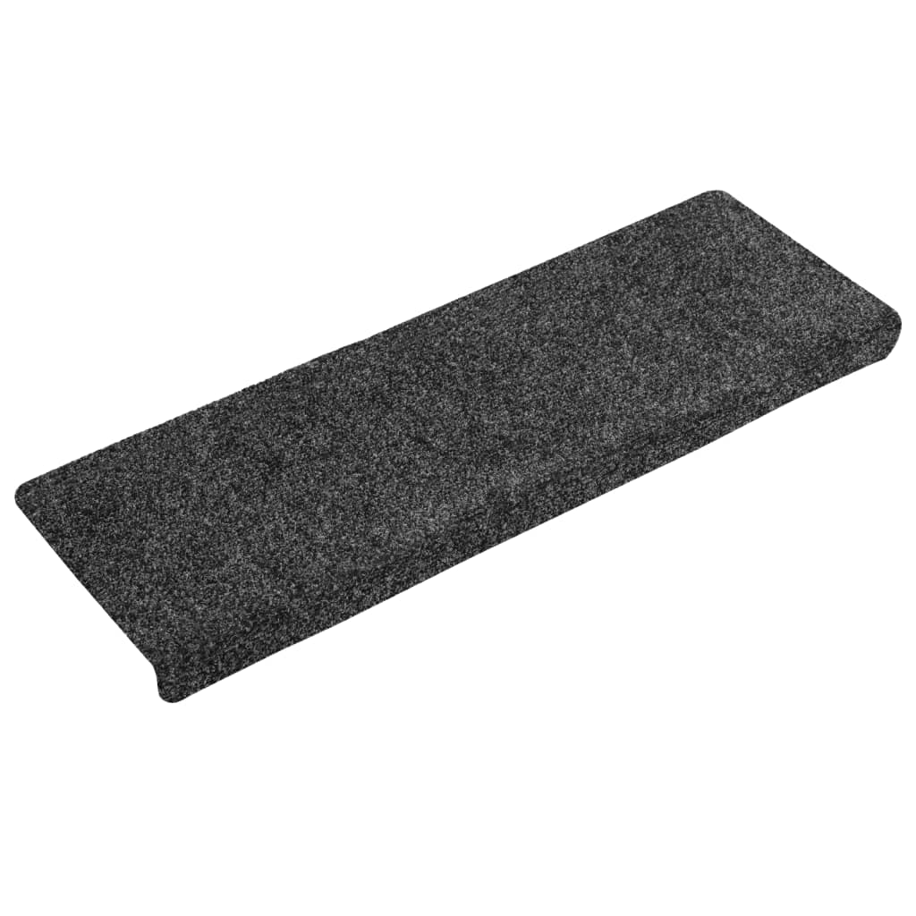 Stufenmatten Selbstklebend 15 Stk. 65x21x4 cm Dunkelgrau Rechteckiger Rand