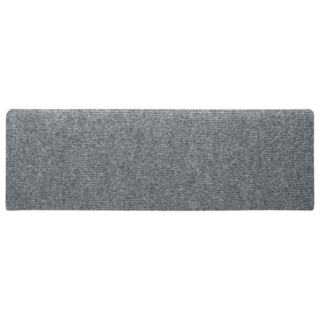 Stufenmatten Selbstklebend 15 Stk. 65x21x4 cm Hellgrau Rechteckiger Rand