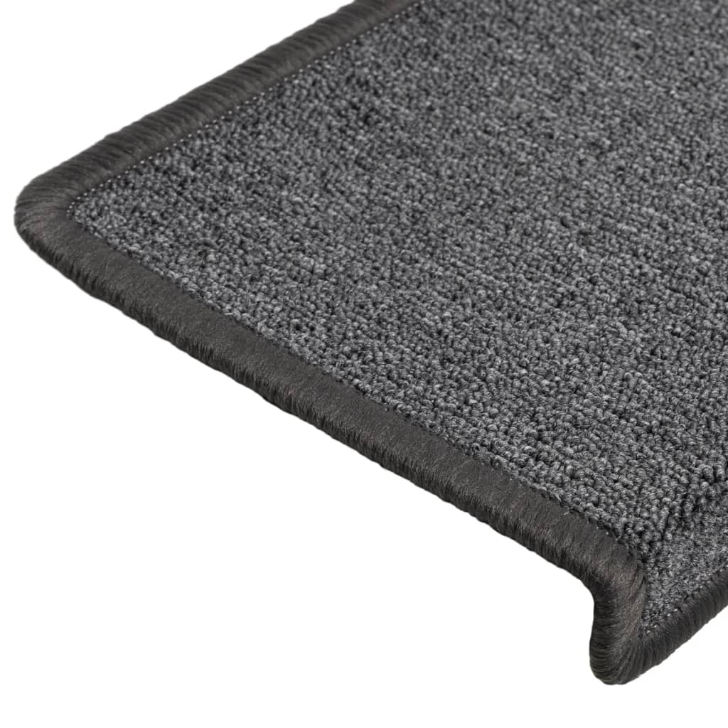 Stufenmatten 15 Stk. 65x21x4 cm Dunkelgrau Rechteckiger Rand