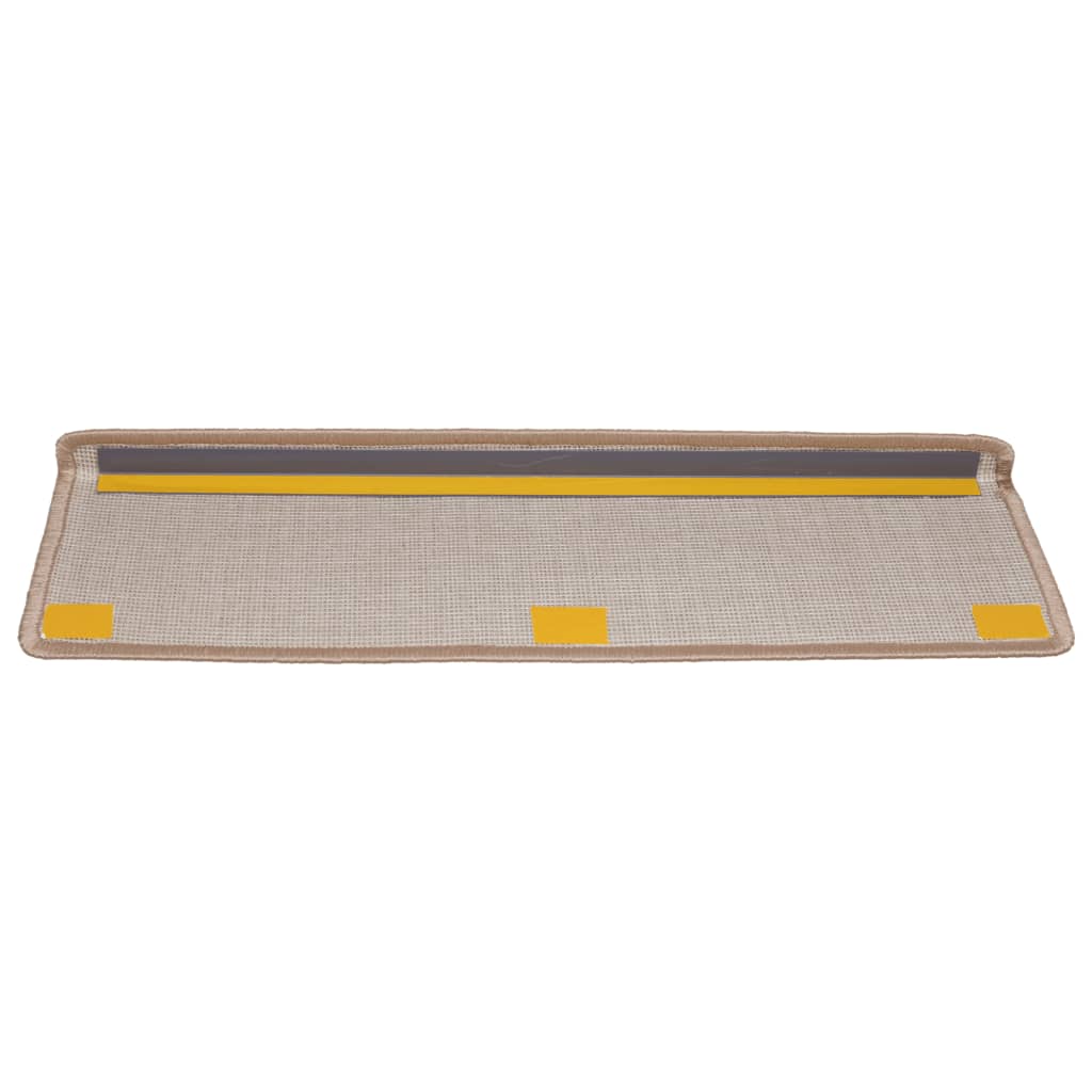 Stufenmatten 15 Stk. 65x21x4 cm Hellbraun Rechteckiger Rand