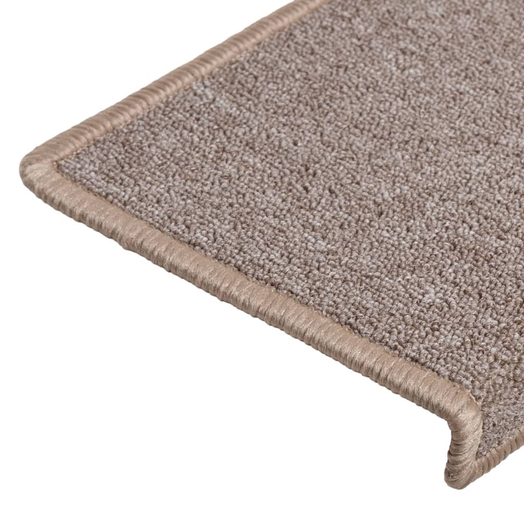 Stufenmatten 15 Stk. 65x21x4 cm Hellbraun Rechteckiger Rand