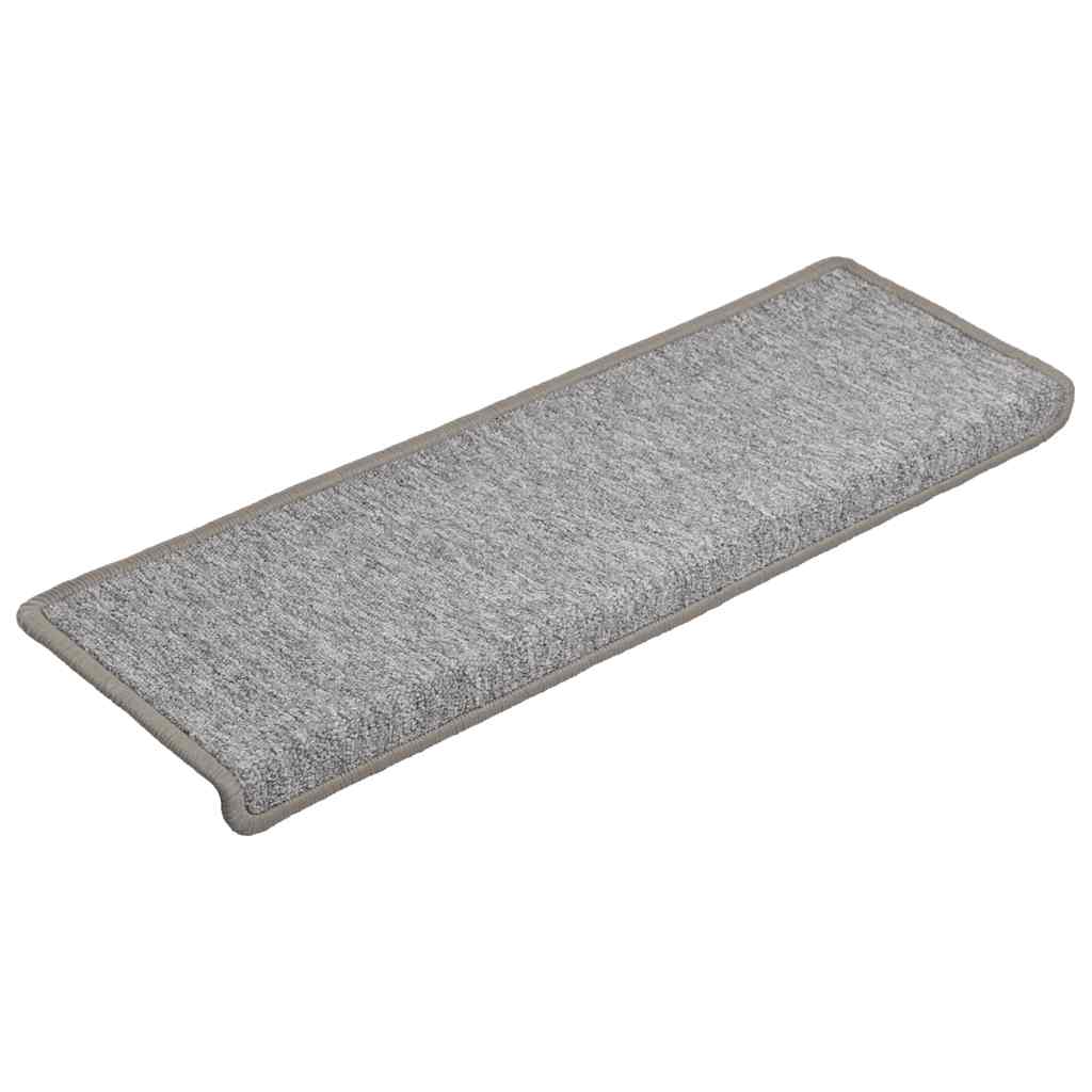 Stufenmatten 15 Stk. 65x21x4 cm Hellgrau Rechteckiger Rand