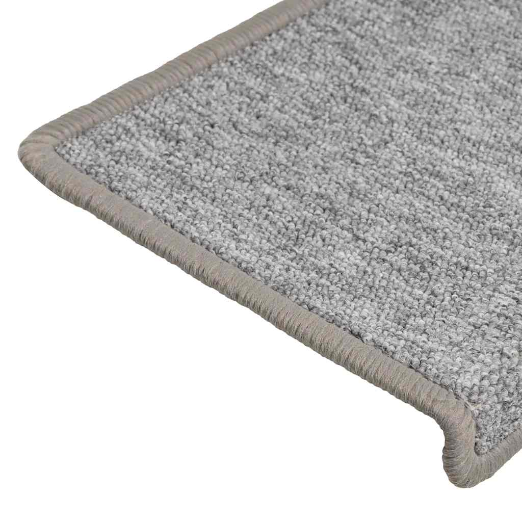Stufenmatten 15 Stk. 65x21x4 cm Hellgrau Rechteckiger Rand