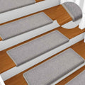 Stufenmatten 15 Stk. 65x21x4 cm Hellgrau Rechteckiger Rand