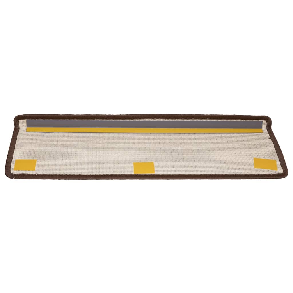 Stufenmatten 15 Stk. 65x21x4 cm Braun Rechteckiger Rand