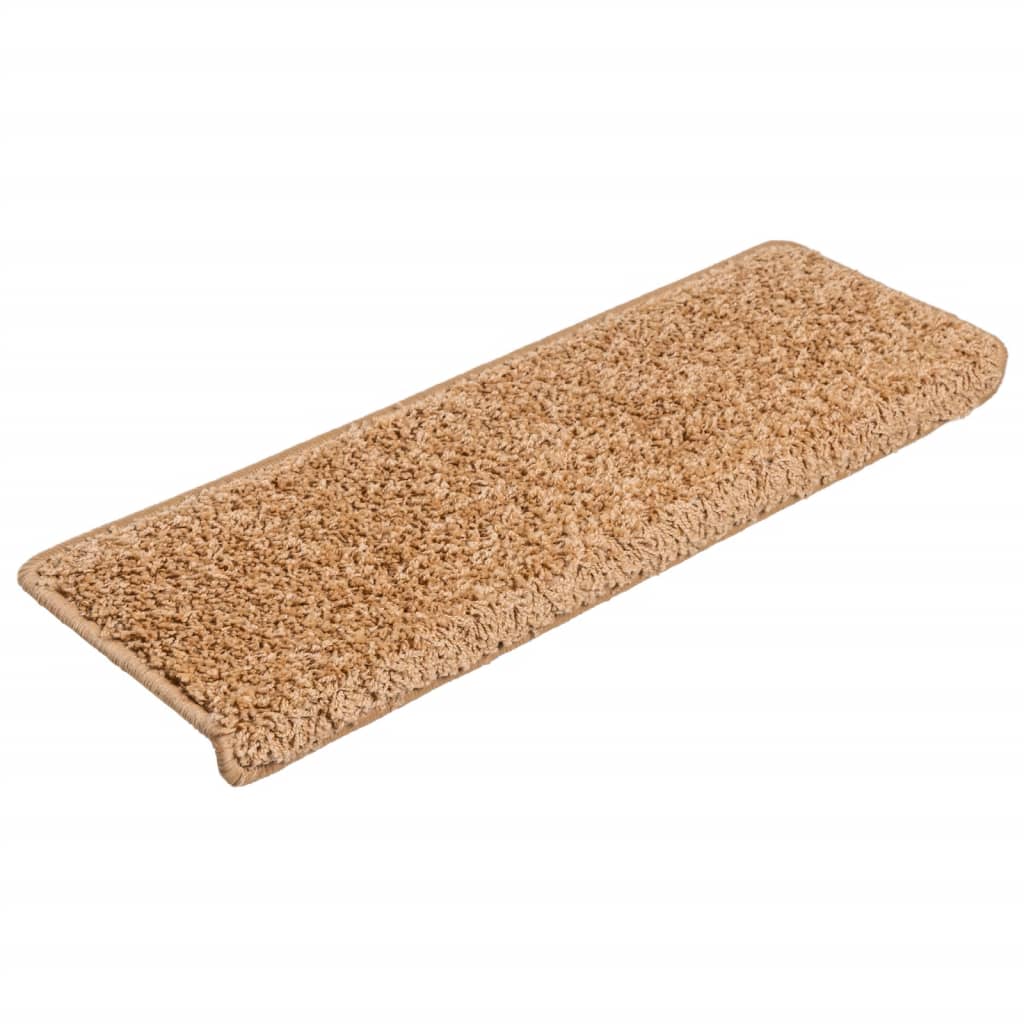 Stufenmatten 15 Stk. 65x21x4 cm Beige Rechteckiger Rand