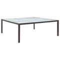 Garten-Esstisch Braun 200×200×74 cm Poly Rattan