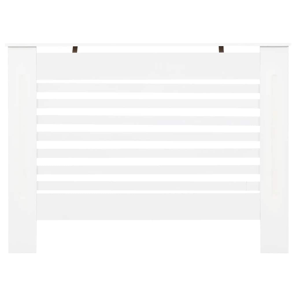 Heizkörperverkleidungen 2 Stk. Weiß 112 x 19 x 81,5 cm MDF