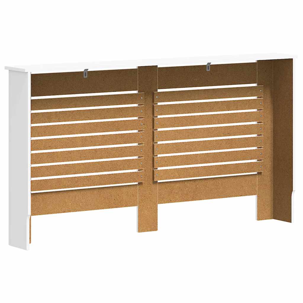 Heizkörperverkleidungen 2 Stk. Weiß 152 x 19 x 81,5 cm MDF