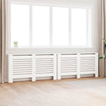 Heizkörperverkleidungen 2 Stk. Weiß 152 x 19 x 81,5 cm MDF