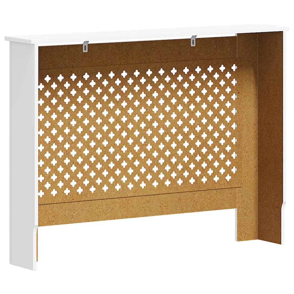Heizkörperverkleidungen 2 Stk. Weiß 112×19×81,5 cm MDF