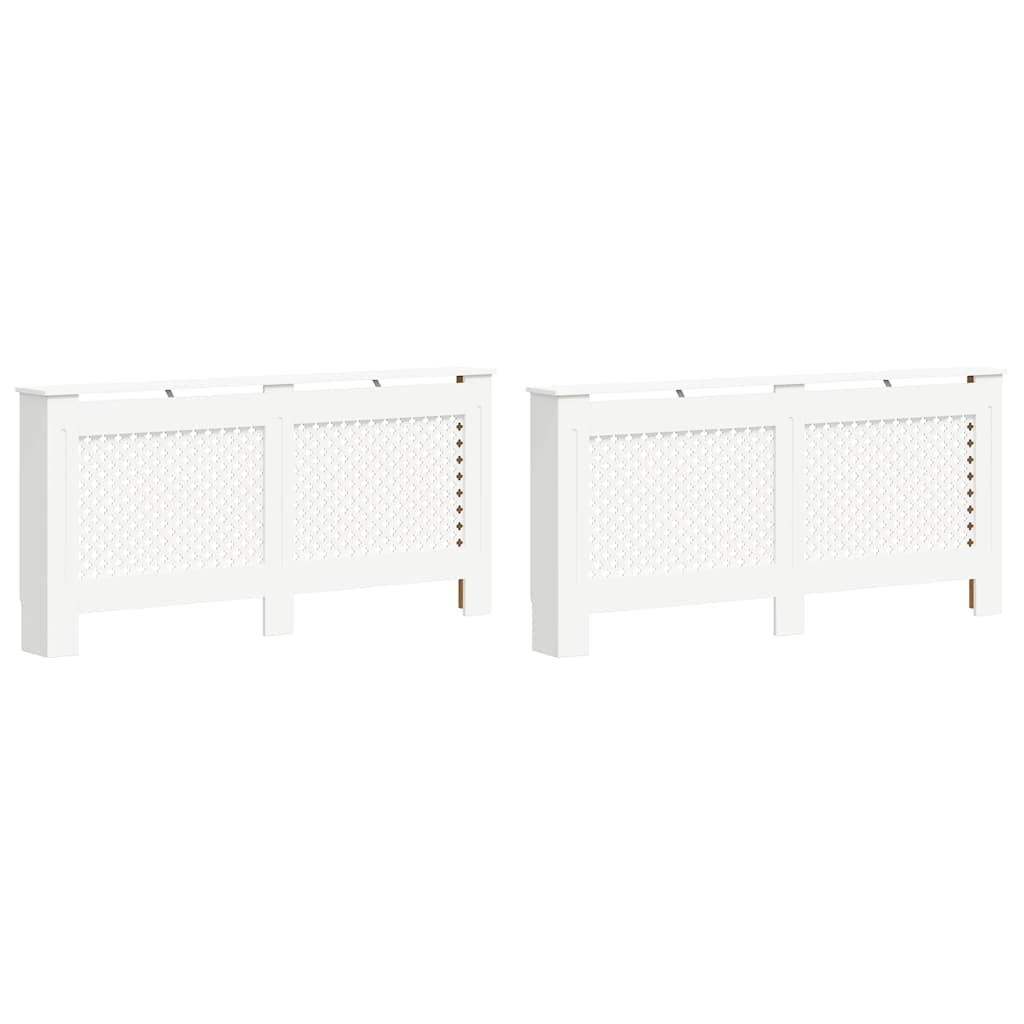 Heizkörperverkleidungen 2 Stk. Weiß 172×19×81,5 cm MDF
