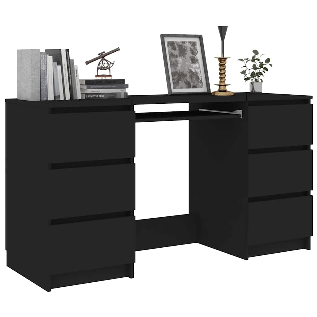 Schreibtisch Schwarz 140x50x77 cm Holzwerkstoff