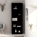 Bücherregal 5 Fächer Schwarz 60x24x175 cm Holzwerkstoff