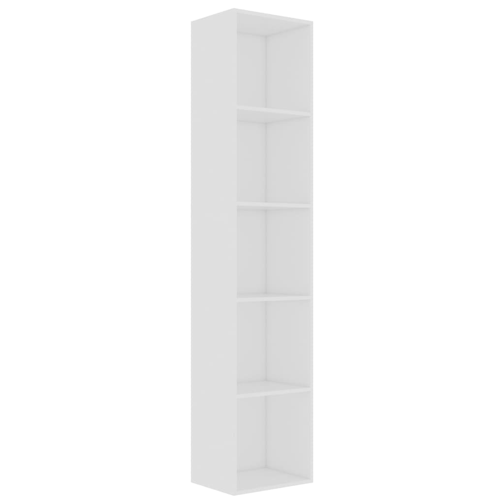 Bücherregal Weiß 40x30x189 cm Holzwerkstoff