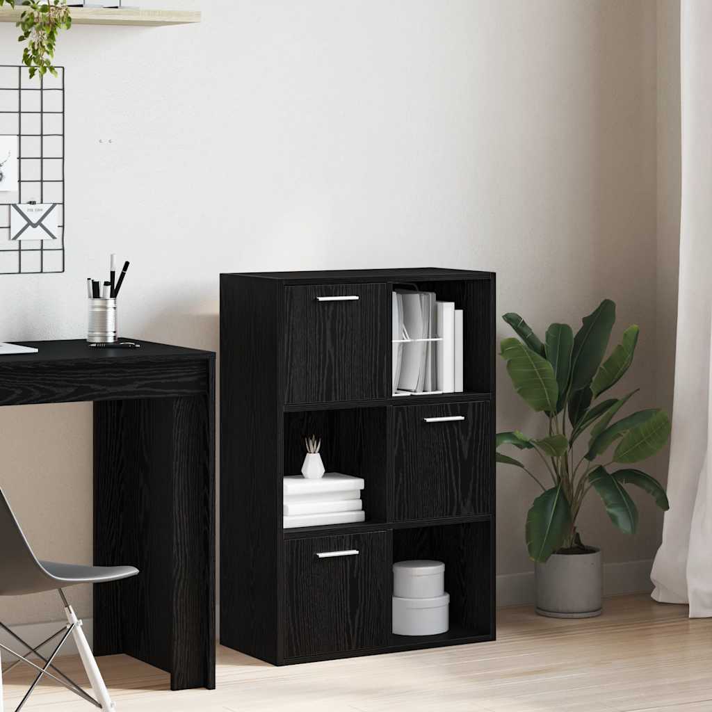 Lagerschrank Schwarz 60x29,5x90 cm Holzwerkstoff