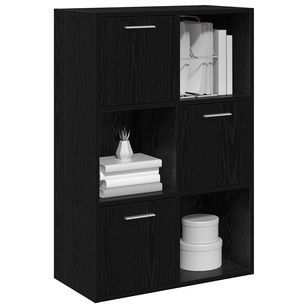 Lagerschrank Schwarz 60x29,5x90 cm Holzwerkstoff