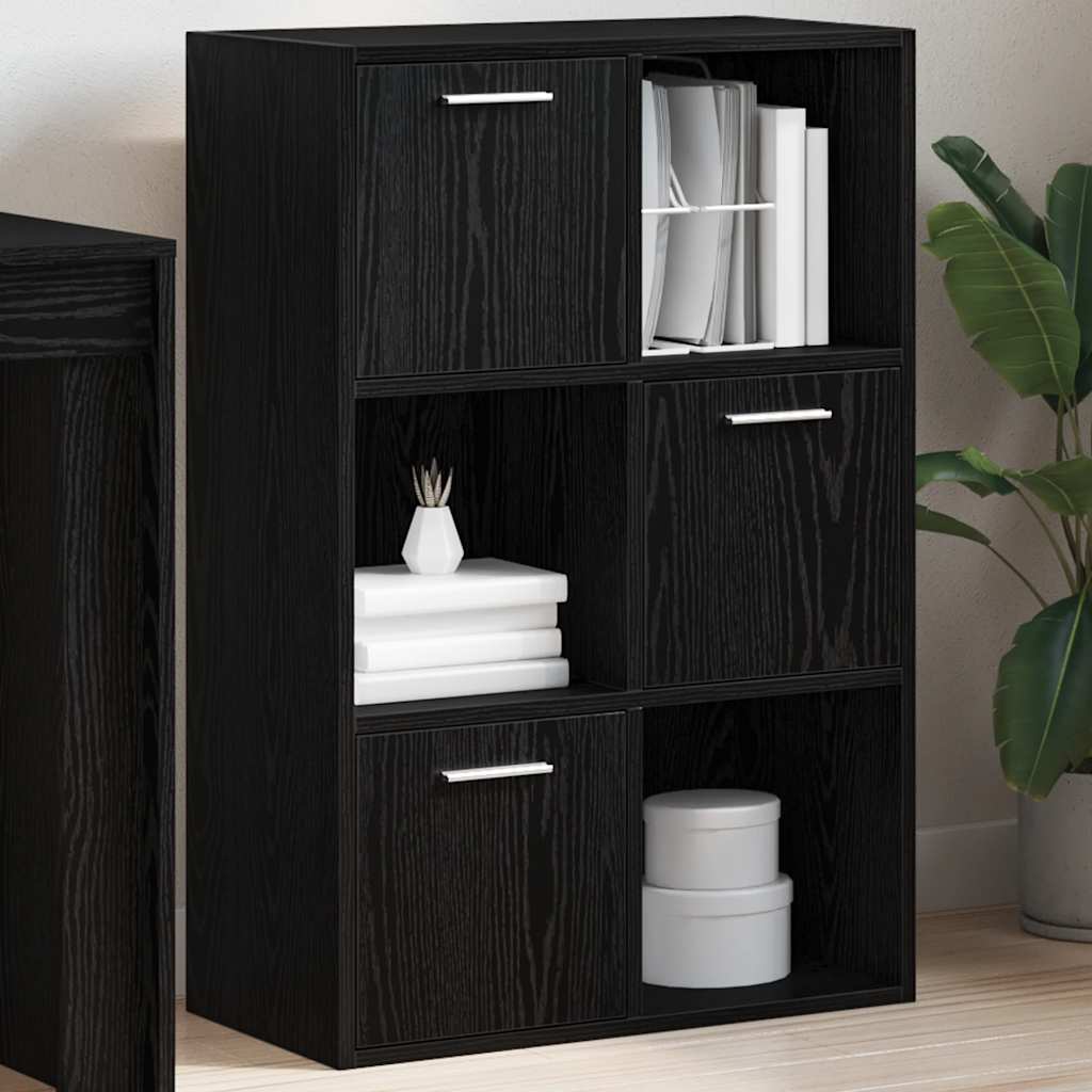 Lagerschrank Schwarz 60x29,5x90 cm Holzwerkstoff