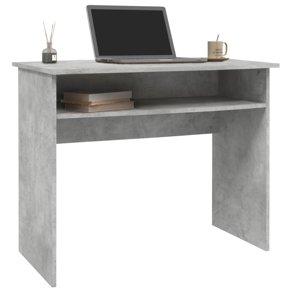 Schreibtisch Betongrau 90x50x74 cm Holzwerkstoff