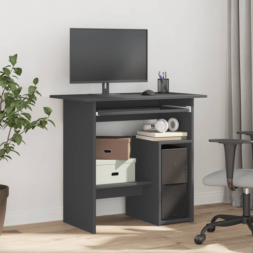 Schreibtisch Grau 80x45x74 cm Holzwerkstoff