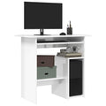Schreibtisch Hochglanz-Weiß 80x45x74 cm Holzwerkstoff