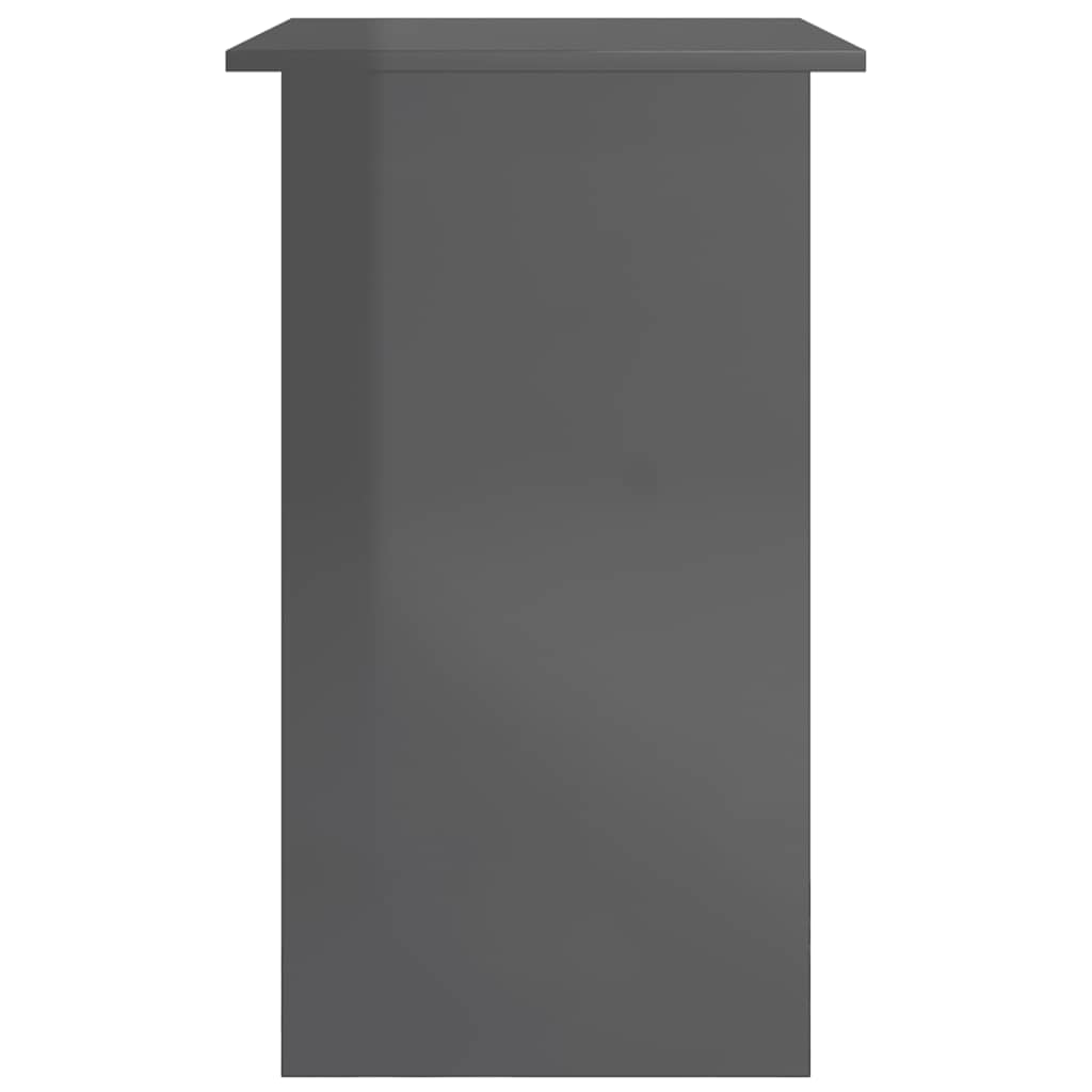 Schreibtisch Hochglanz-Grau 80x45x74 cm Holzwerkstoff