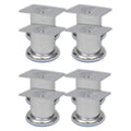 Sofabeine 8 Stk. Rund Chrom 60 mm