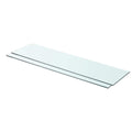 Regalböden 2 Stk. Glas Transparent 80x20 cm