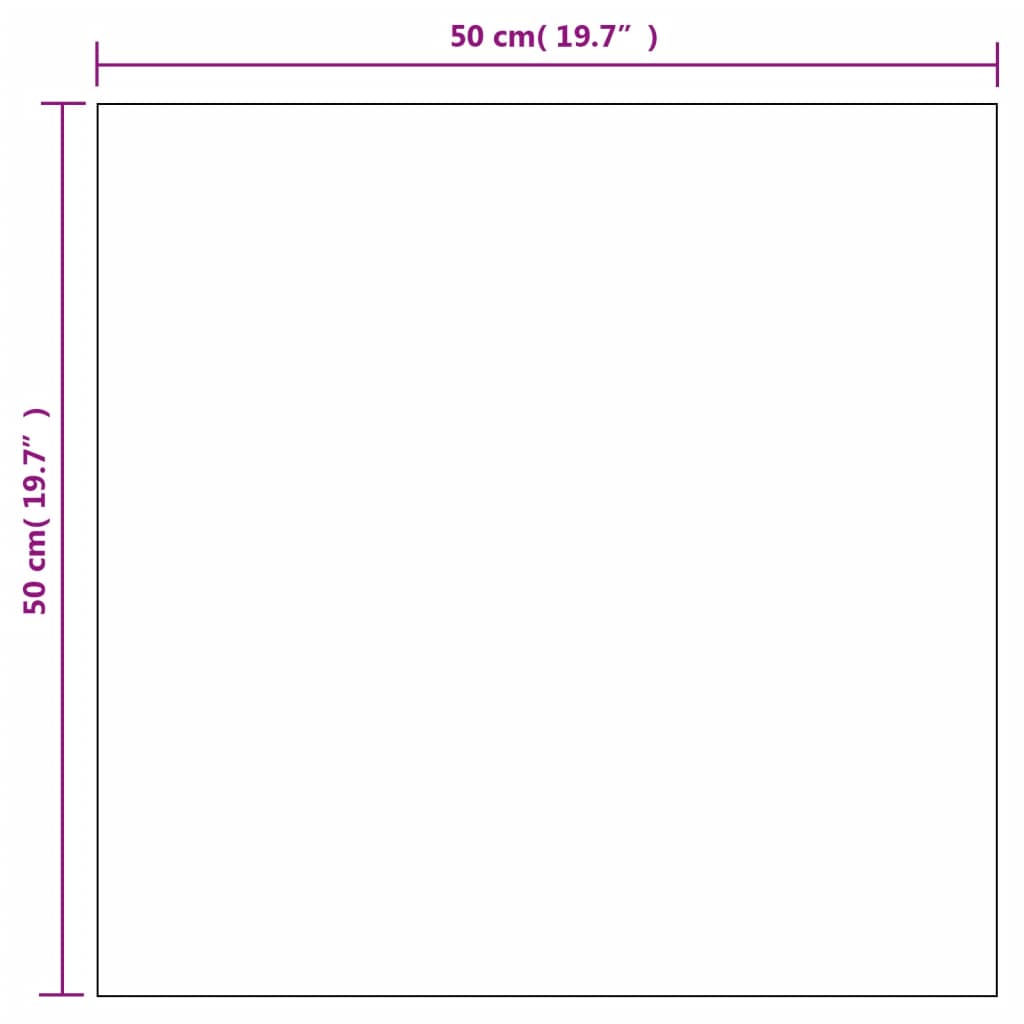 Wandspiegel 2 Stk. 50x50 cm Quadratisch Glas