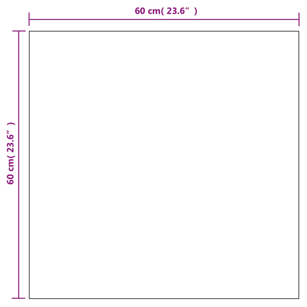 Wandspiegel 2 Stk. 60x60 cm Quadratisch Glas