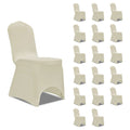 Stretch-Stuhlhussen Creme 18 Stk.
