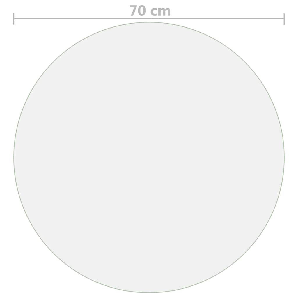Tischfolie Transparent Ø 70 cm 1,6 mm PVC