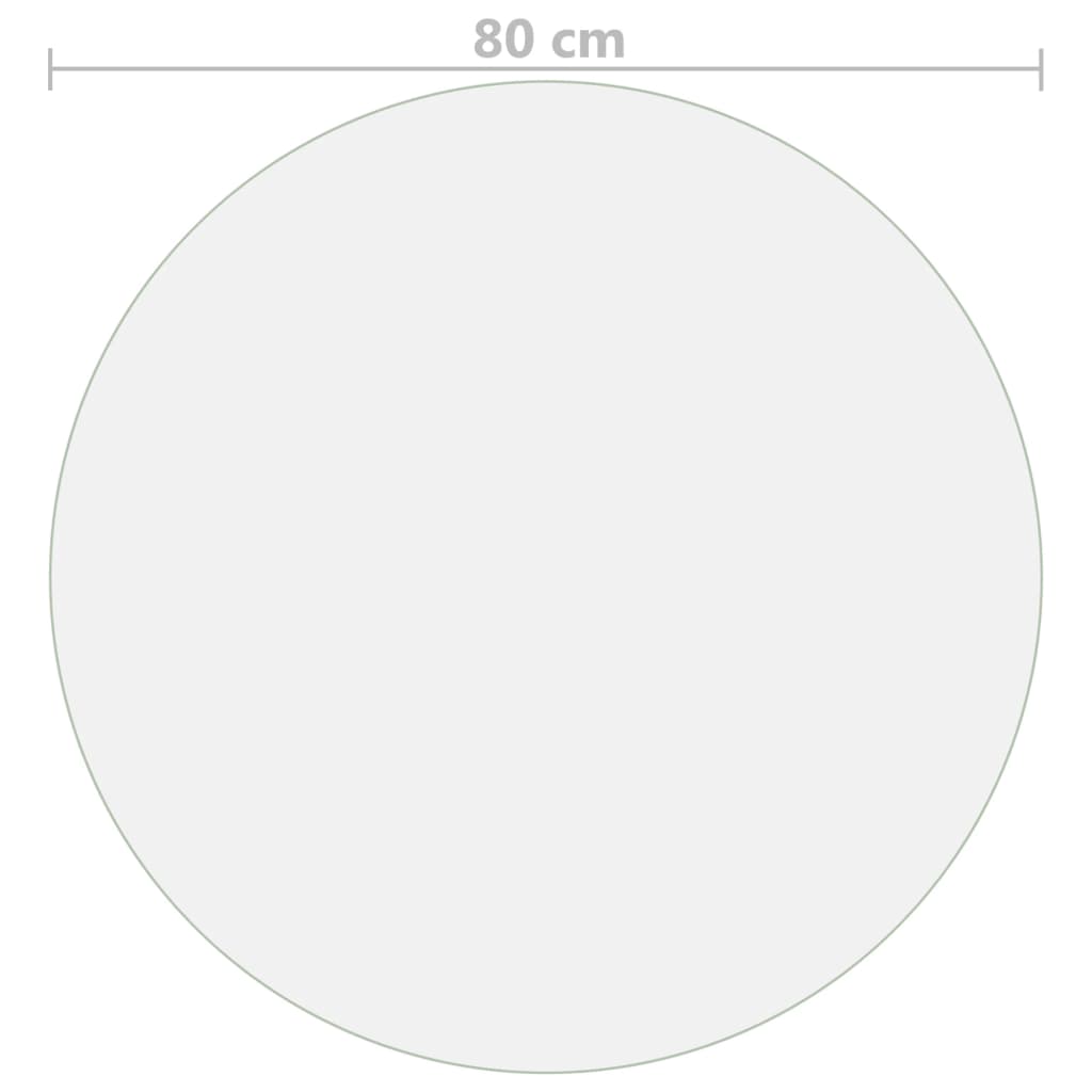 Tischfolie Transparent Ø 80 cm 1,6 mm PVC