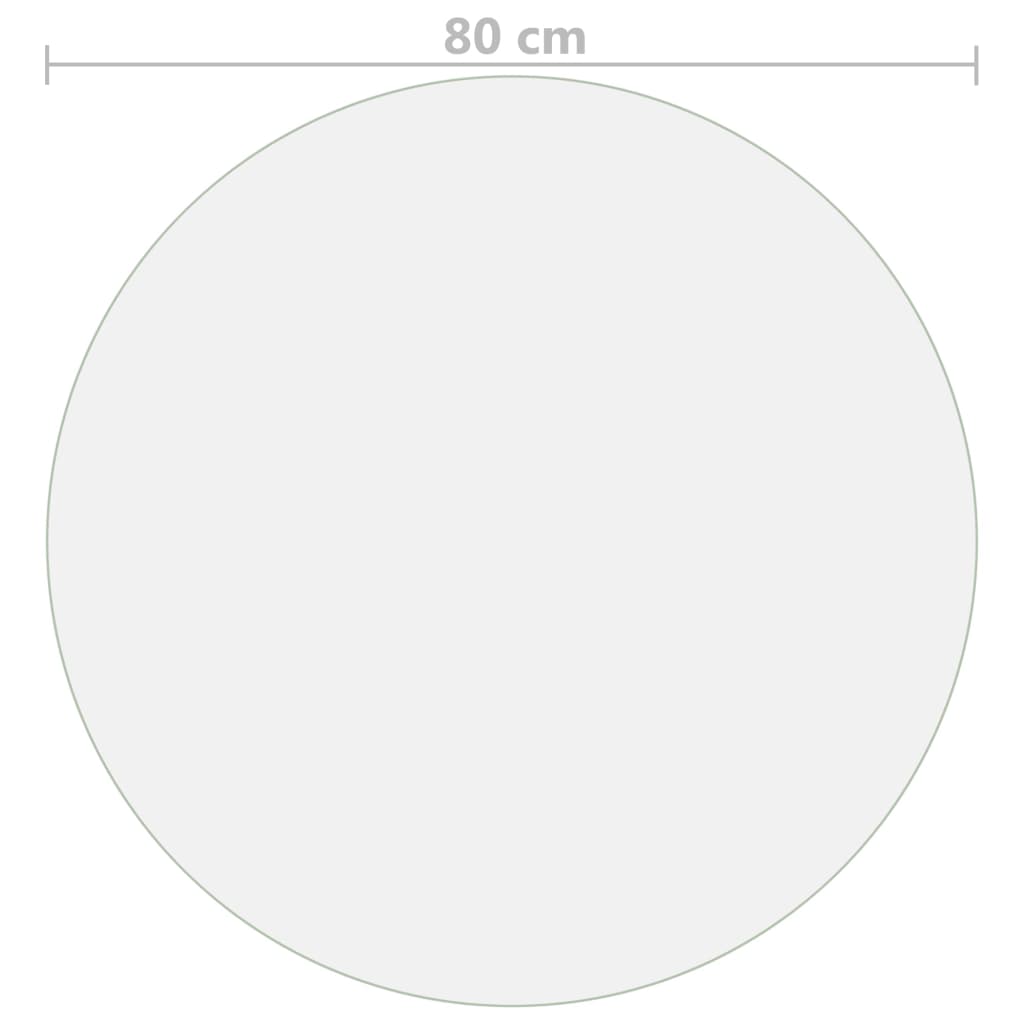 Tischfolie Matt Ø 80 cm 1,6 mm PVC