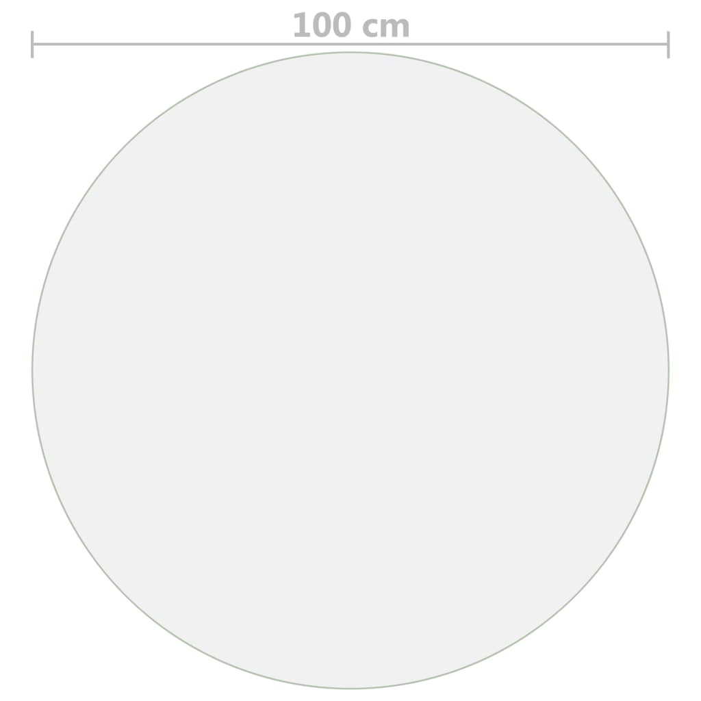 Tischfolie Transparent Ø 100 cm 1,6 mm PVC