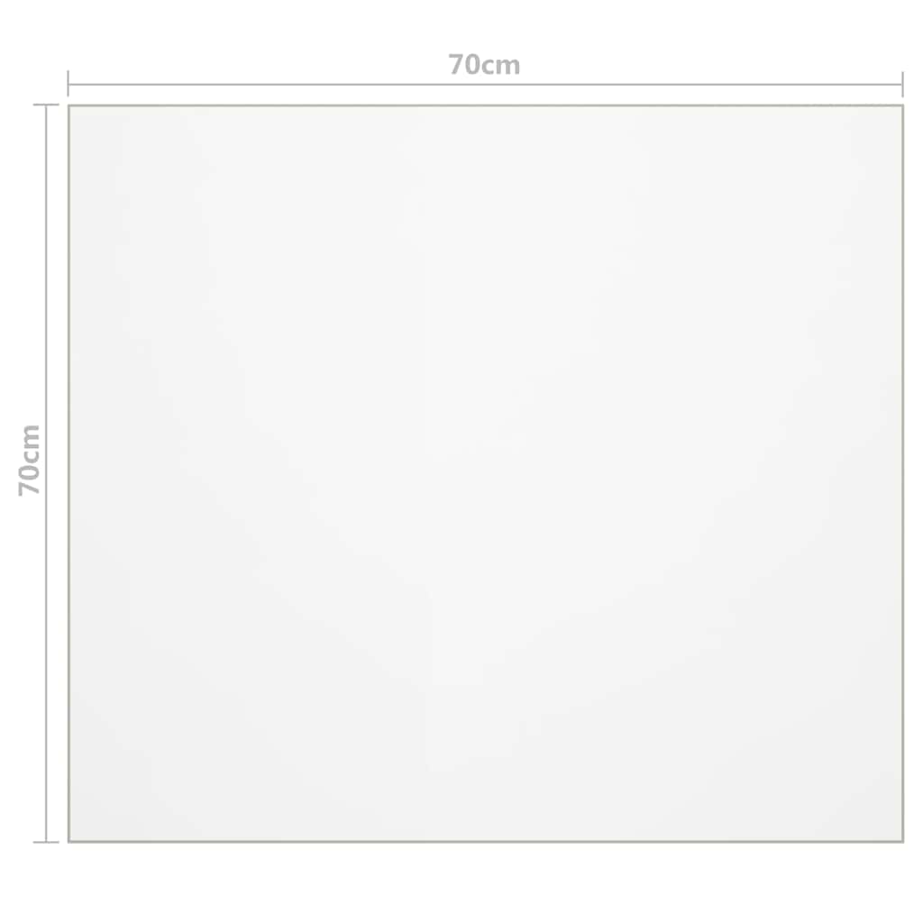 Tischfolie Transparent 70x70 cm 1,6 mm PVC