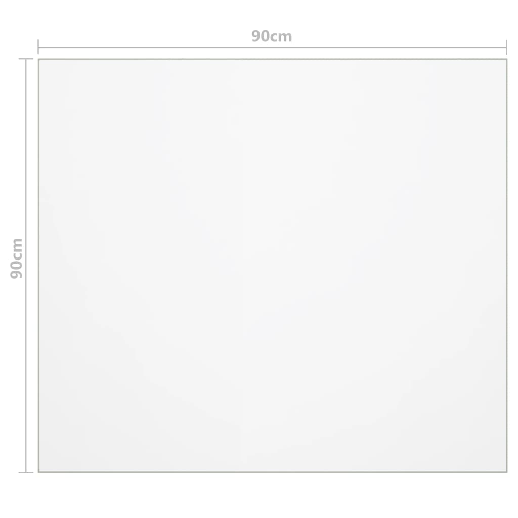Tischfolie Transparent 90x90 cm 1,6 mm PVC