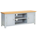 TV-Schrank 120x35x48 cm Massivholz Eiche