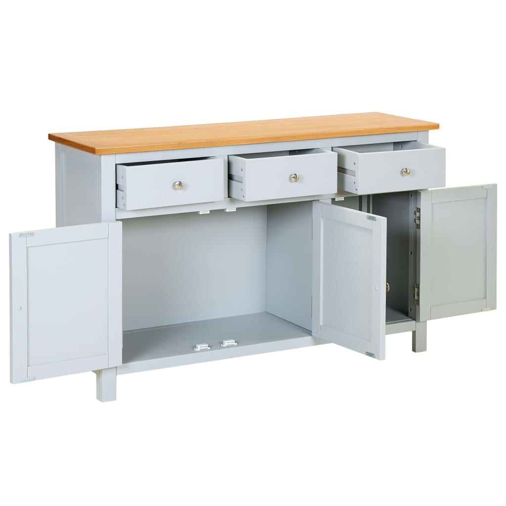 Sideboard 110x33,5x70 cm Massivholz Eiche
