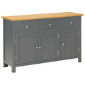 Sideboard 110x33,5x70 cm Massivholz Eiche