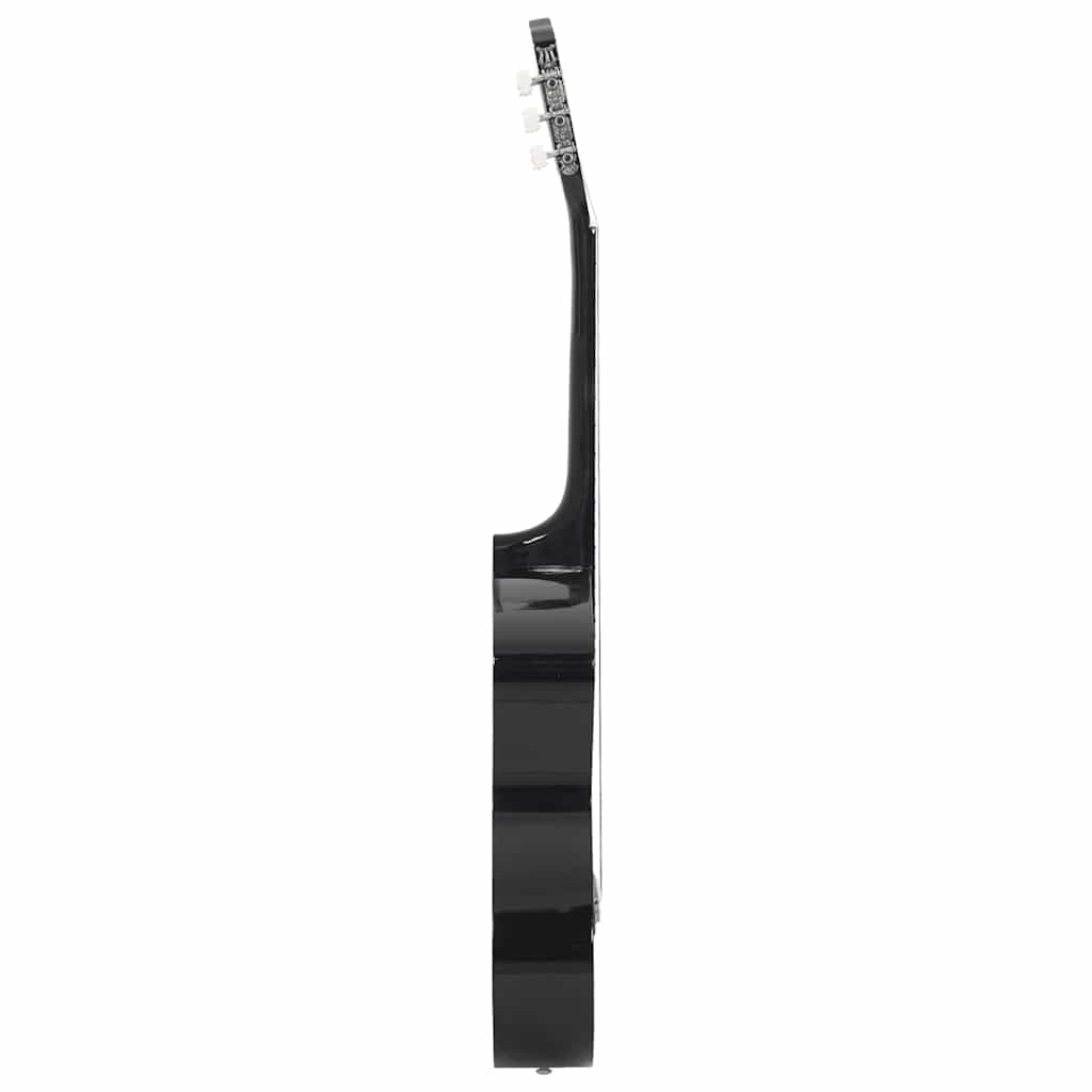 12-tlg. Klassikgitarren-Set für Anfänger Schwarz 4/4 39"
